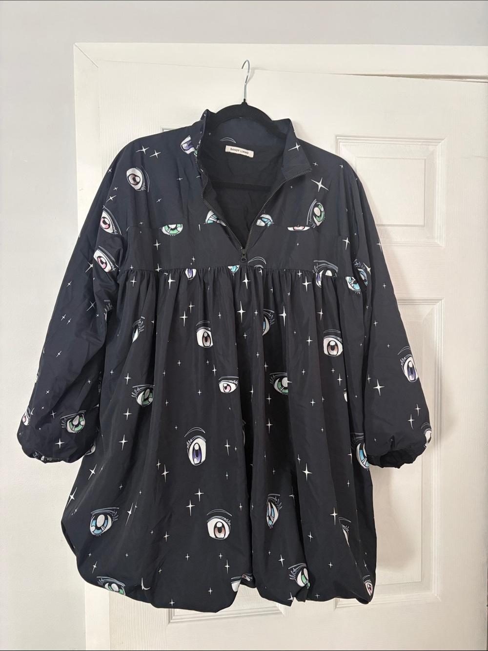 Sandy Liang Eye-Print Mini Bubble Dress SOLD OUT